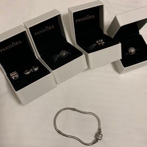 PANDORA BRACELET +CHARMS